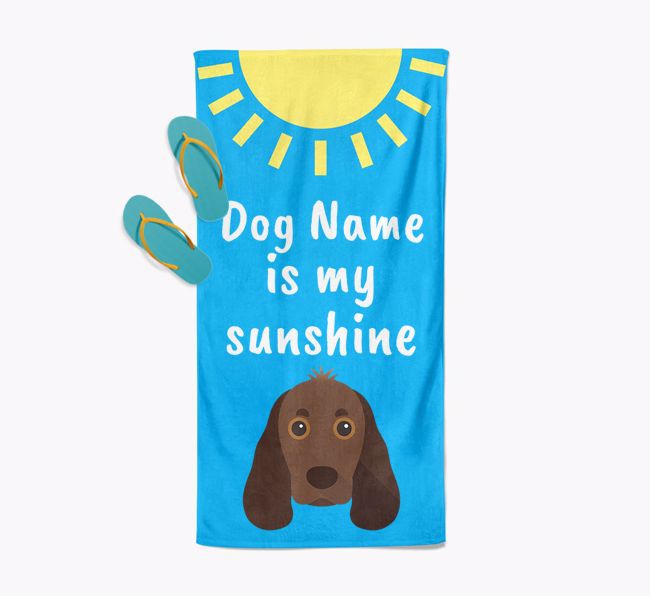 Personalised Pool Towel '{dogsName} is my Sunshine'